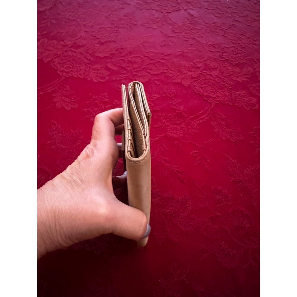 Prada Beige Nylon & Leather Compact Snap Wallet - Picture 7 of 14